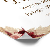 Pampas Gras Cadeaus Bruidsdouche Huwelijk Poster (Hoek)