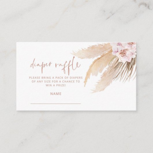 Pampas gras diaploterenkaart informatiekaartje (Voorkant)