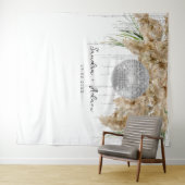 Pampas Gras Disco Bal Bruiloft Foto Achtergrond Wandkleed (In Situ (horizontaal))