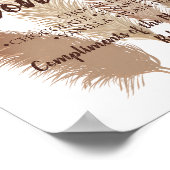 Pampas Gras Donut Bar Bruiloftfeest Bruiloft Bord Poster (Hoek)