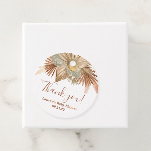 Pampas gras douche bedankjes labels (In situ)