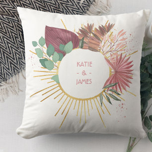 Pampas Gras en Gouden Zon Mandala Jubileum Kussen