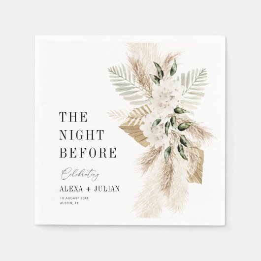 Pampas gras en groen avond voor servet (Voorkant)