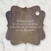 Pampas gras en rustiek hout Dank u Bedankjes Labels (Achterkant)