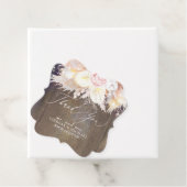 Pampas gras en rustiek hout Dank u Bedankjes Labels (In situ)