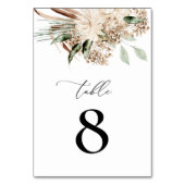 Pampas gras en salie groene bloemen bruiloft kaart (Voorkant)