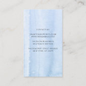 Pampas Gras en Stoffelijk Blauw Bloemen Elegant Ex Visitekaartje (Achterkant)