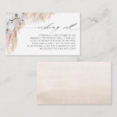 Pampa's Gras en witte orchideeën Wishing Well Visitekaartje (Voorkant / Achterkant)