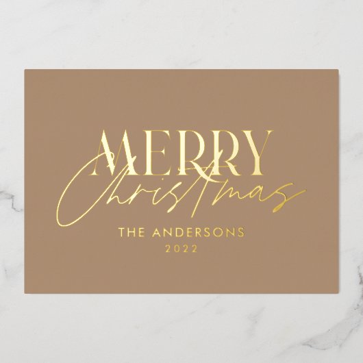 Pampas gras eucalyptus moody modern terracotta voo folie feestdagenkaart (Voorkant)