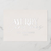 Pampas gras eucalyptus somber moderne terracotta folie feestdagenkaart (Voorkant)