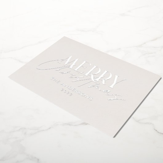 Pampas gras eucalyptus somber moderne terracotta folie feestdagenkaart (Gedraaid)