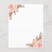 Pampas gras foto trouwkaart Save the Date (Achterkant)