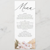 Pampas gras gedroogd botanisch schrift menu (Voorkant)