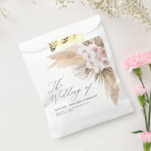 Pampas gras gedroogd botanisch script boho bruilof bedankzakje (Gezegeld)