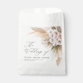 Pampas gras gedroogd botanisch script boho bruilof bedankzakje (Voorkant)