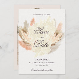 Pampas gras gedroogde bloemen foto save the date