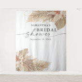 Pampas Gras Gedroogde Palm Bruiloft Feest Wandkleed (Voorkant)