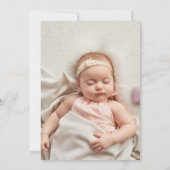 Pampas Gras Gouden Foto Doop  Kaart (Achterkant)