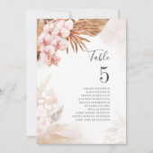 Pampas Gras Herfst Trouwtafel Nummer (Voorkant)