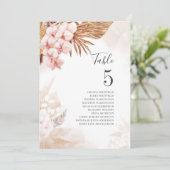 Pampas Gras Herfst Trouwtafel Nummer (Staand voorkant)