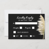 Pampas Gras Huwelijksreactie Kaart (Voorkant)