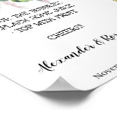 Pampas Gras Mimosa Bar Bruiloftsfeest, Trouwen Poster (Hoek)