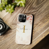 Pampas Gras Monogram Stijlvolle Initiaal Terracott Case-Mate iPhone Case