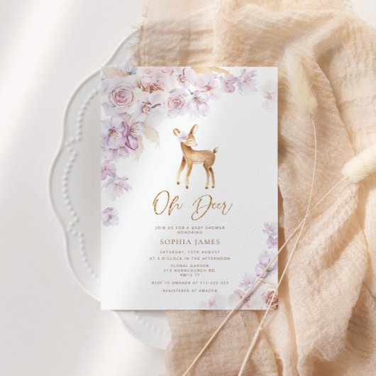 Pampas gras Oh hert baby shower Kaart