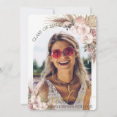 Pampas Gras Orchidee Bloemboog Afbeelding Afstuder Kaart (Achterkant)