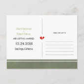 Pampas gras, palmbladeren groen Opslaan Datum Briefkaart (Achterkant)