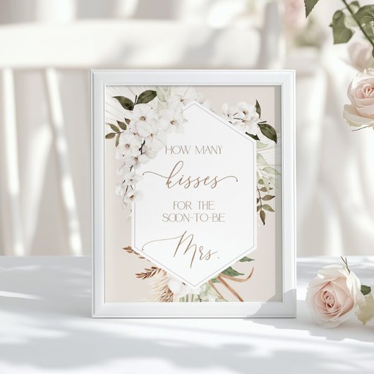 Pampas gras Raad hoeveel kusjes Poster