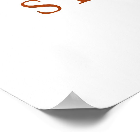 Pampas Gras Roest Terracotta Bruidscadeau Verwelko Poster (Hoek)