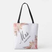 Pampas gras roos goudbruin tote bag (Achterkant)