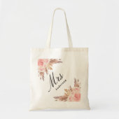 Pampas gras roos goudbruin tote bag (Voorkant)