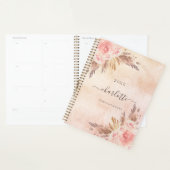 Pampas gras roos gouden bloemen naam 2025 planner (Display)
