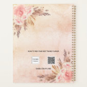 Pampas gras roos gouden bloemen naam 2025 planner (Achterkant)