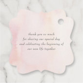 Pampas gras roze bloemen bruiloft dank u bedankjes labels (Achterkant)