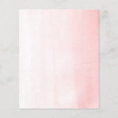 Pampas Gras Roze Bloemen Tropisch Menu (Achterkant)