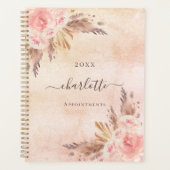 Pampas gras roze goud bloemen naam 2027 planner (Voorkant)