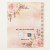Pampas gras roze goud bloemen naam 2027 planner (Achterkant)