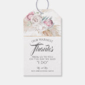 Pampas gras roze koning Protea bruiloft dank u Cadeaulabel (Voorkant)