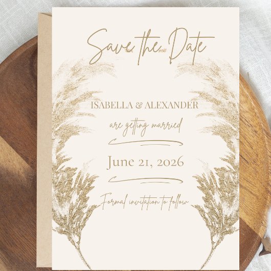 Pampas Gras Save the Date