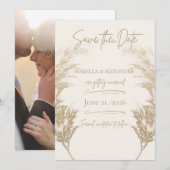 Pampas Gras Save the Date (Voorkant / Achterkant)