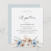 pampas gras stoffige blauwe bloemen ageren baptism (Voorkant / Achterkant)