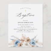 pampas gras stoffige blauwe bloemen ageren baptism (Voorkant)