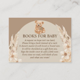 Pampas Gras Teddybeer Boeken Voor Baby Informatiekaartje
