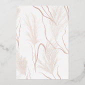 Pampas Gras Terracotta Afstuderen 2026 Folie Uitnodiging (Achterkant)
