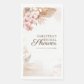 Pampas Gras Terracotta Boho Chic Bruiloftsfeest Servet (Voorkant)