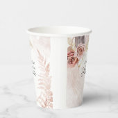 Pampas Gras Terracotta Boho Tane Bruidsmeisjesfees Papieren Bekers (Rechts)