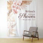 Pampas Gras Terracotta Bruidsmeisje Feest Fotoboot Wandkleed (In situ)